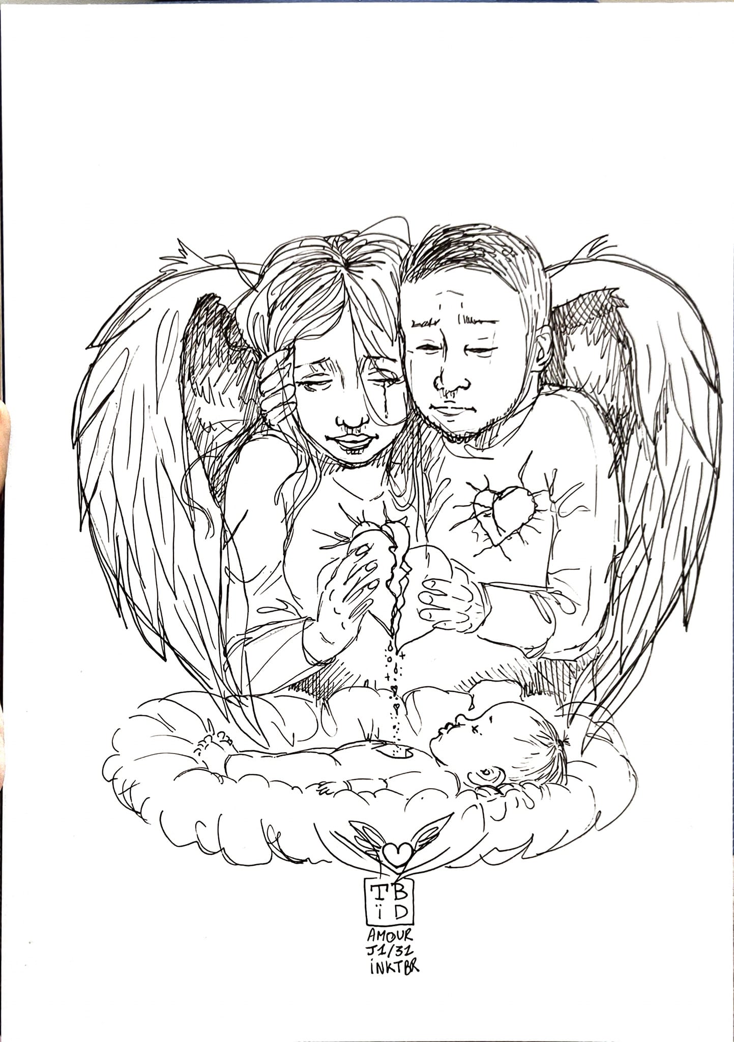 2022.10 .01 inktober TABLEAU-ID.COM JOUR 1 SUR 31 AMOUR (1) Créatrice d'univers uniques et personnalisés à l'image de vos projets. (1)