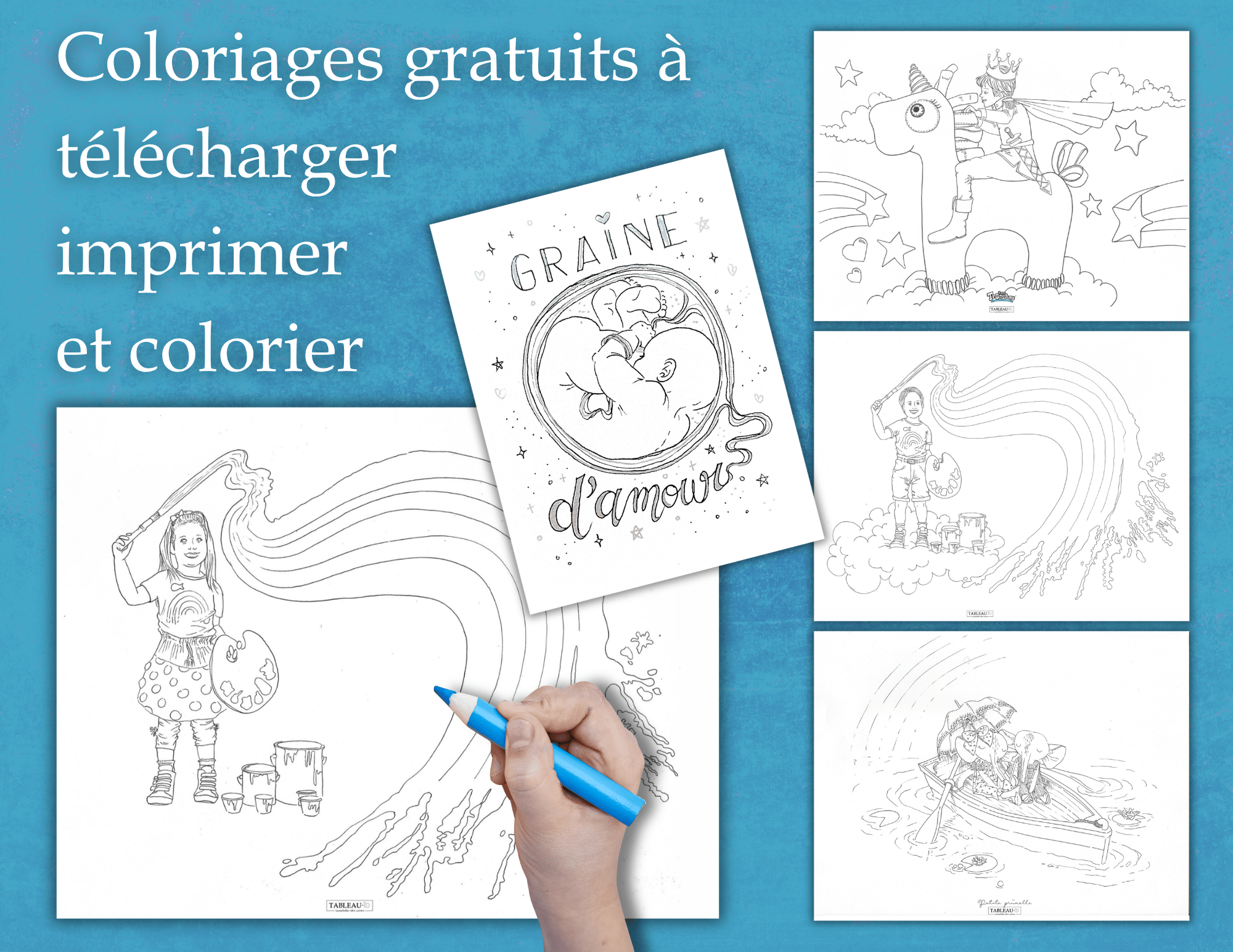 Des coloriages gratuits à télécharger, imprimer et colorier tableauid tabloid tableau-ïd