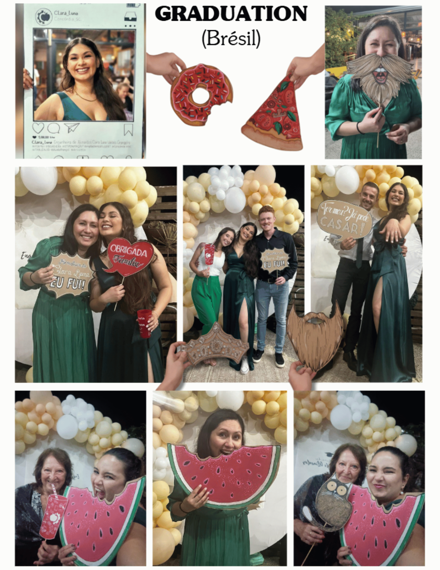 graduation et demande en mariage avec accessoires personnalisé par tableau-ïd photobooth